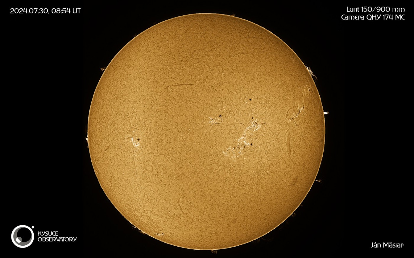 Slnečná chromosféra z 30.7.2024. 